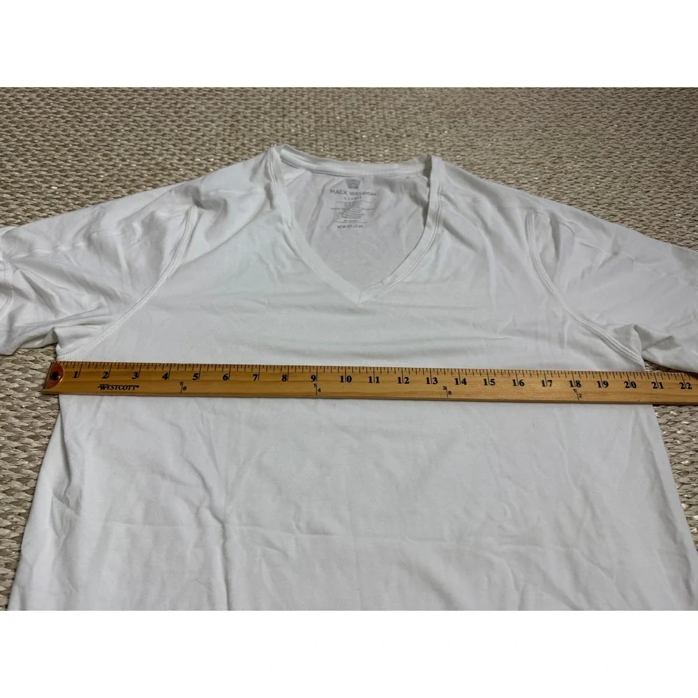 Mack Weldon Mens XL White 18-Hour Jersey V-Neck Short Sleeve Undershirt T-Shirt